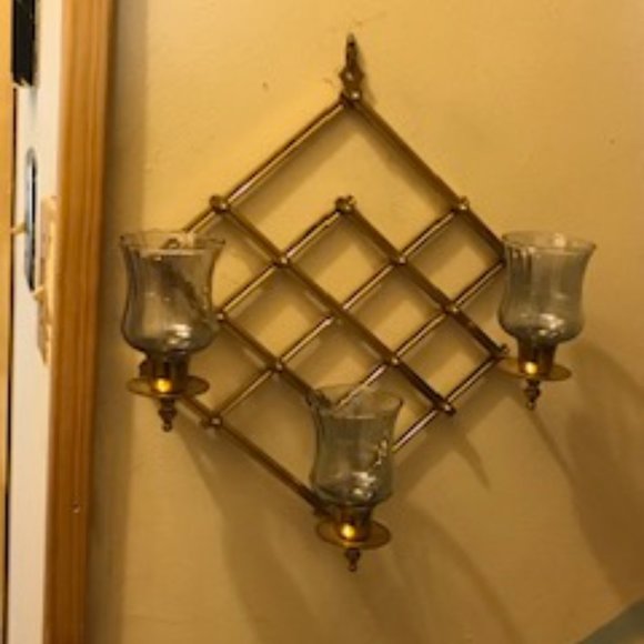 Party Lite brass wall candle holder - Picture 1 of 8